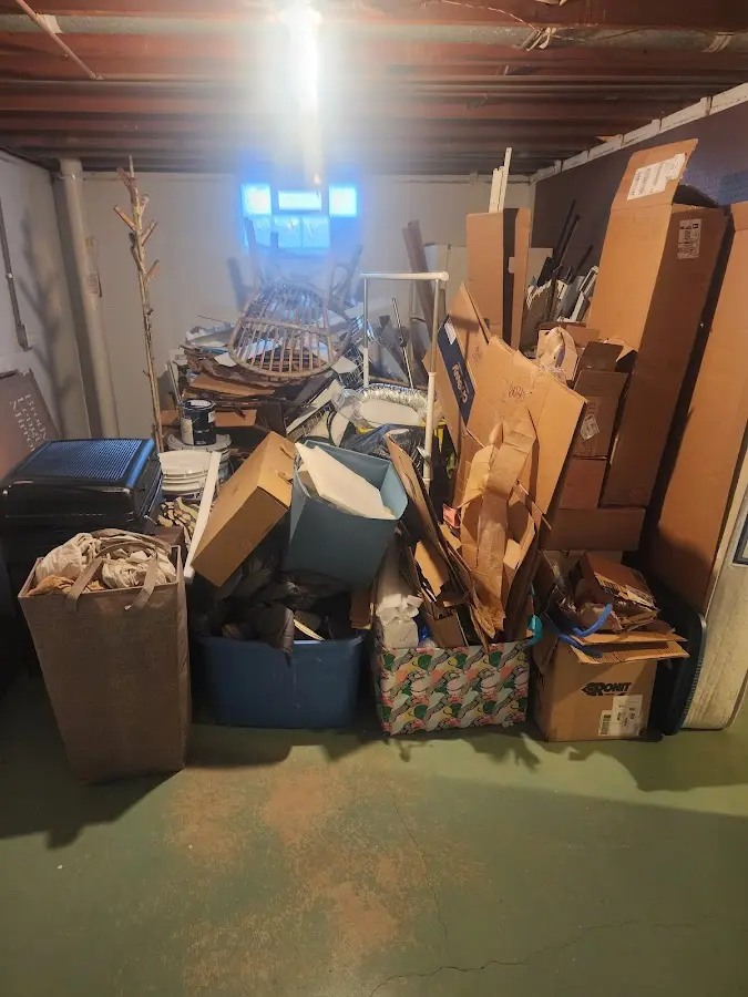 Roll-off dumpster container at job site for Construction Dumpster Rental in Cloquet